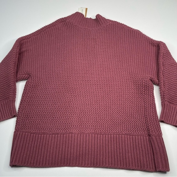 Woolovers Cardigan Sweater Chunky Edge to Edge Henna Mauve Fisherman Boho  New - Picture 6 of 13